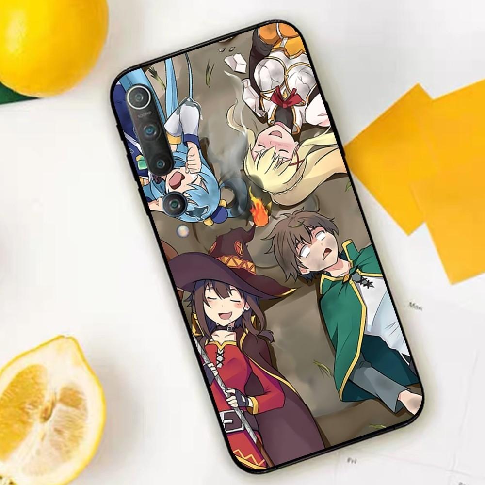 Megumin Anime K-KonoSuba Phone Case For Xiaomi Mi 5X 8 9 10 11 12 Lite Pro 10T PocoX3pro PocoM3 Note 10 Pro Lite
