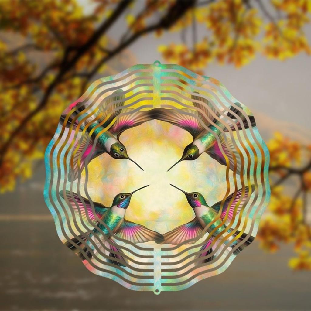 Vibrant Metal Wind Chime for Outdoor Garden Decor 10 Inch Hanging Wind Chimes with 360 Hook Perfect for Spring and Summer Natural Ambience