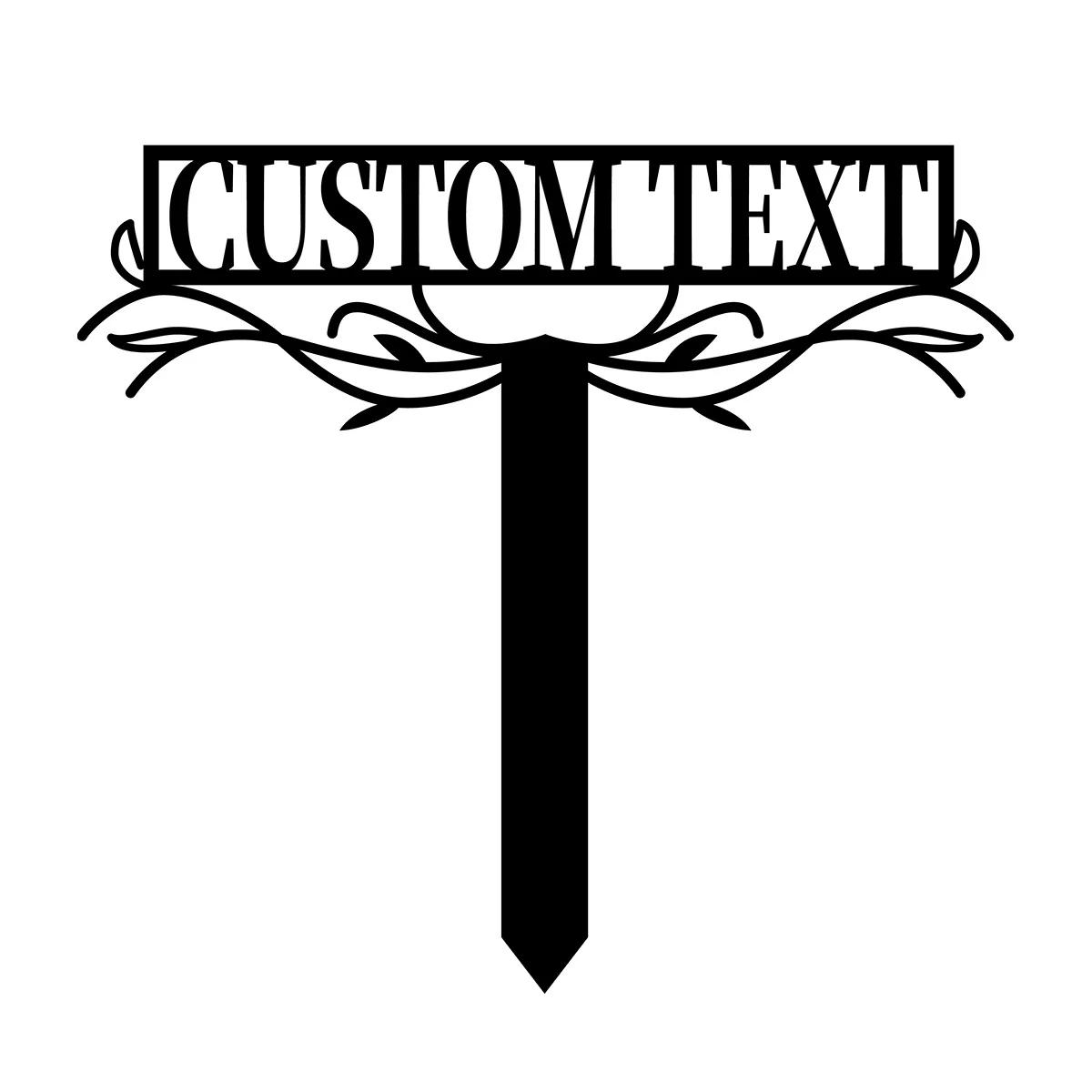 

Metal Garden Stake Personalized Yard Sign Outdoor Decor Family Name Father Gift