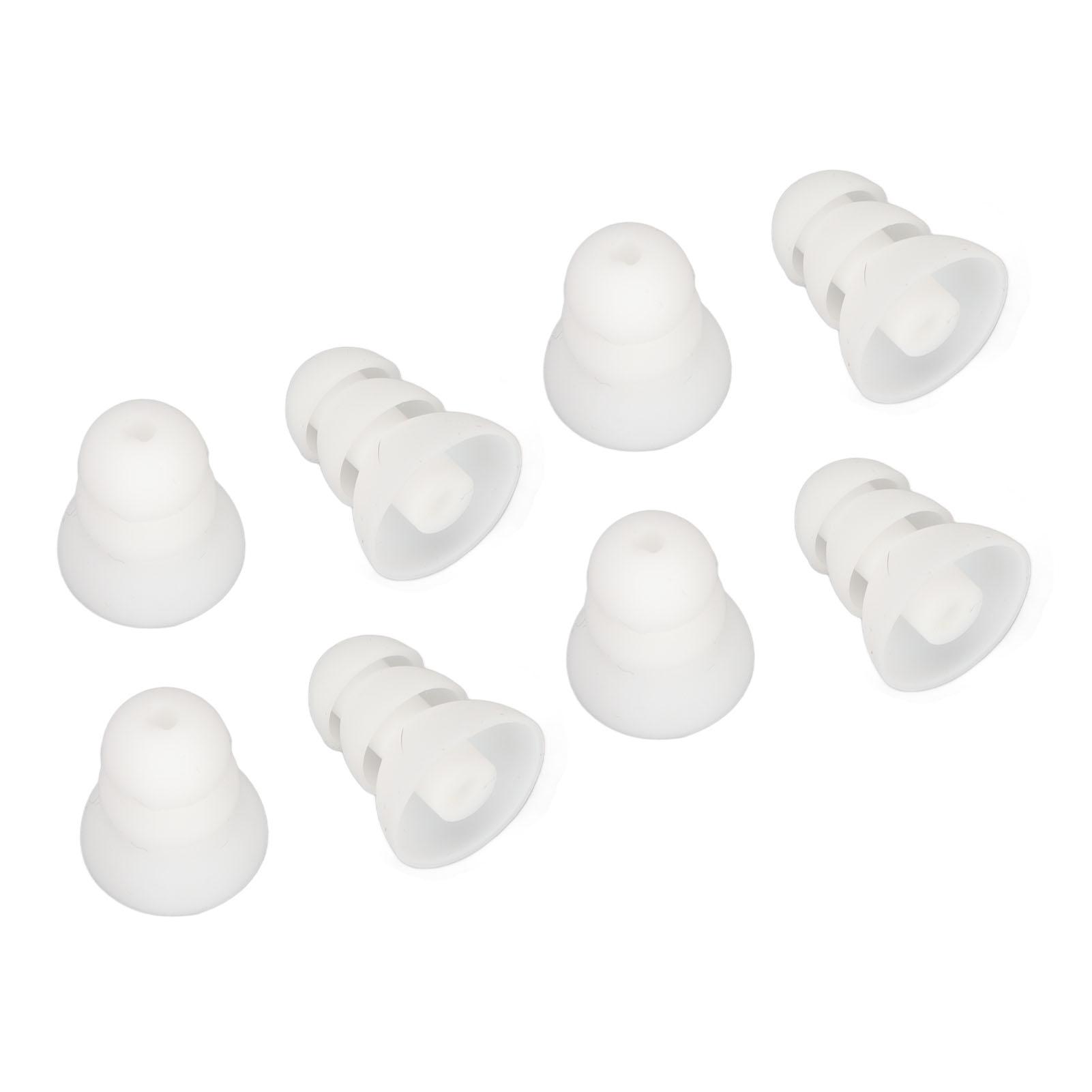 

8 шт. ушные вкладыши для слуховых аппаратов 3 слоя мягкого силикона сменные заушные слуховые аппараты ITE карманные ушные вкладыши белый