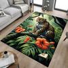 1PC Jaguar Jungle Non-Slip Floor Carpet Compatible for Office&Living Room&Bedroom&Dining Room - Flat-Weave Machine-O386