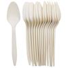 500/300/100Pcs Plant Starch Disposable Spoons, 5.7-Inch Cornstarch Bio-based Food Spoons for Parties Camping Weddings