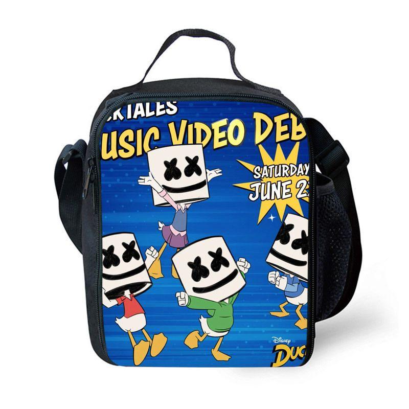 Marshmallow DJ Lunchtasche - Große Kapazität Thermoisolierte Kühltasche für Schüler und Picknicks