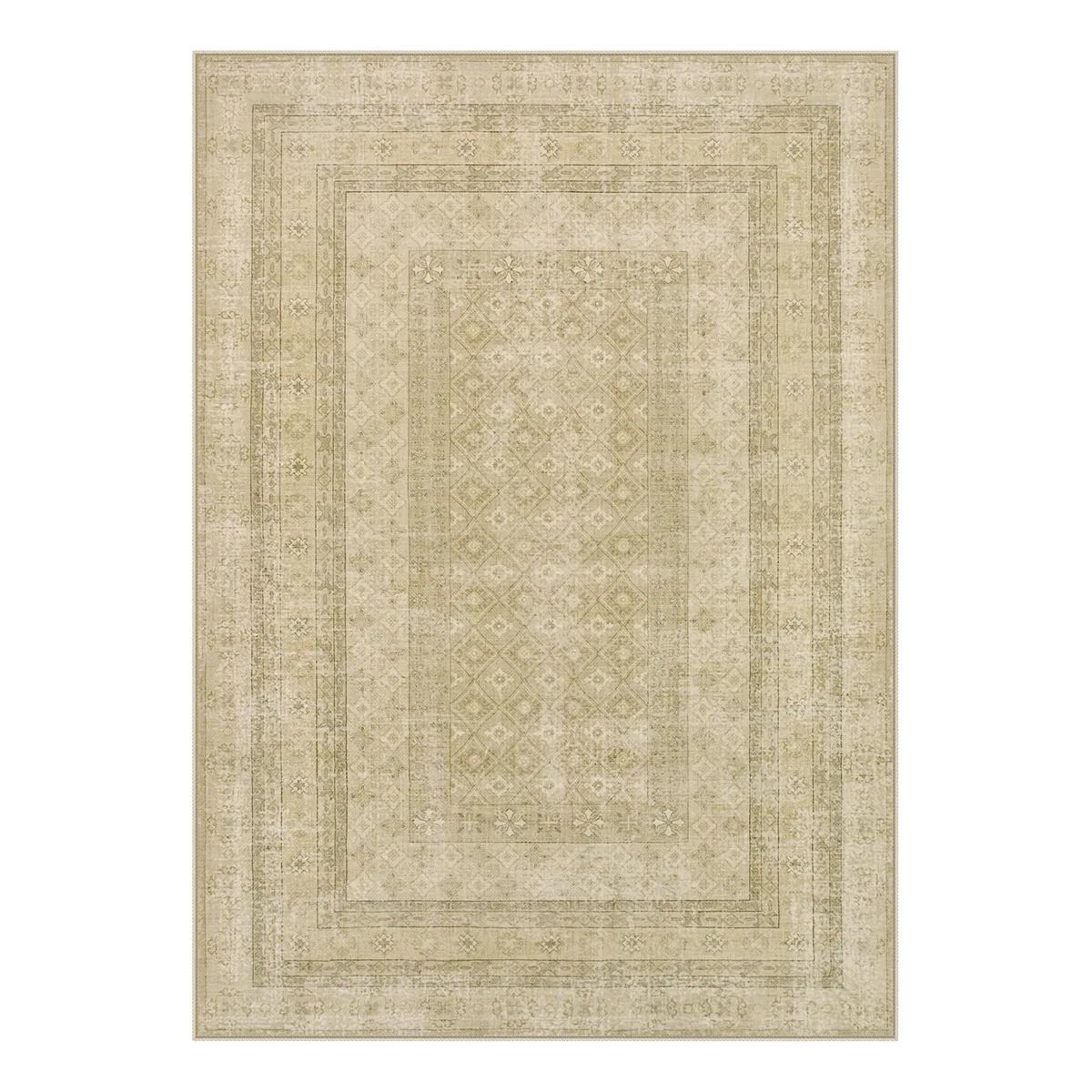 

Килим з богемним зеленим мотивом, що миється, для дому, дитячої кімнати, стильний зелений, зручний 80x120cm