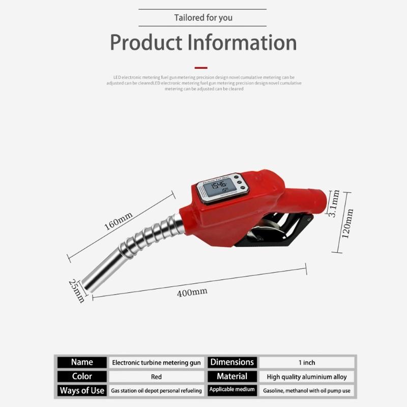 Combustibili digitale Pistoale Duze Combustibili Petrol Benzine Pistoale Duză cu debitmetru digital Alimentari Duze pentru combustibili Keroseni