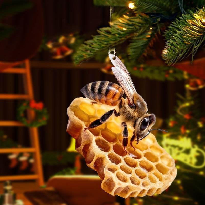Bee Cartoon Lively Hive Acrylic Hanging Decoration Versatile Car Pendant And Item Gift