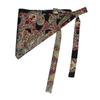 Fascia Triangolare Etnica Stile Cinese Stampa Ricamata Frangia Floreale Cintura Triangolare Decorazione Jeans Accessori Abbigliamento