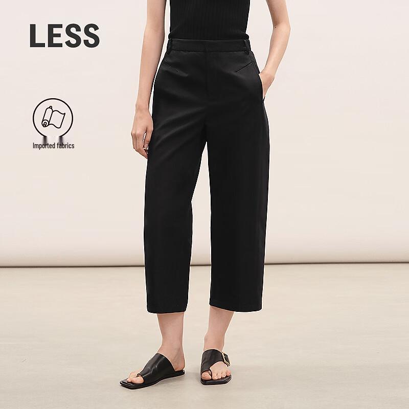 Women s Cotton Casual Straight Cropped Pants S