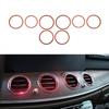 8 Pieces Aluminum Car Front AC Air Outlet Vent Ring Cover For Benz E 2016 17 18