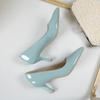 Fashion Women Patent Leather High Heels Spring and Autumn Fashion Pointed Toe Thin Heel Work Shoes for Women Banquet Wedding High Heels