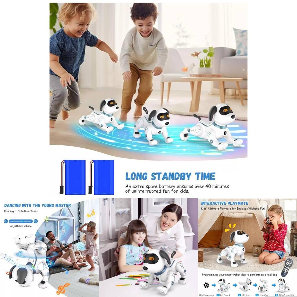 Innovative Remote Control Programming Trick Dog Interactive Robot Toy For Kids