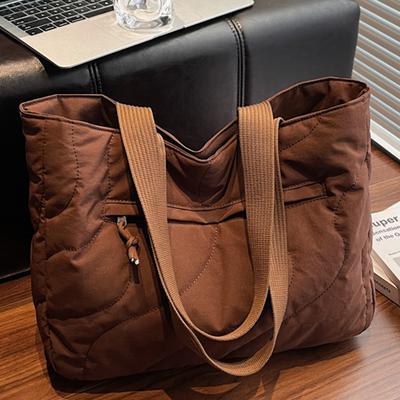 Lightweight and Simple Diamond Tote Bag Large-capacity Bag Winter Fashionable Handbag Casual Women's Bag