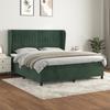 3129348 vidaXL Divan-lit Et Matelas Vert Foncé 180x200cm Velours