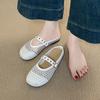 Vielseitige Hausschuhe 2025 Sommer neu Nische Fischernetz flachboden Strass Hausschuhe hohl Mode Strand Römische Schuhe Frauen