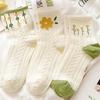 Trendy Korean-Style Women's White Long Socks – Cute, Breathable, and Perfect for Spring and Autumn