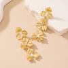 Rhinestone Flower Drop Earrings: Retro Luxury Style for Women