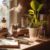 3PCS 4.8-inch Clear Plastic Planters with Deep Reservoirs and Drainage Holes for Indoor and Outdoor Plants and Flowers