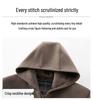Men's Wool Overcoat with Detachable Down Liner and Hoodie - Double-Faced for Autumn and Winter Warmth
