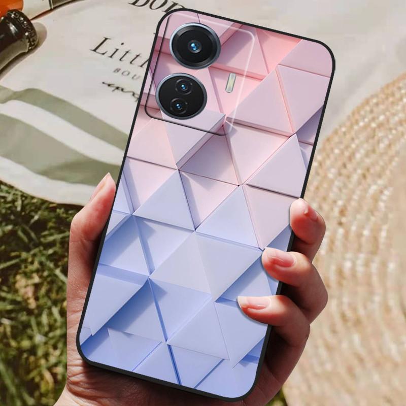 Etui dla vivo T1 4G VivoT1 V2153 Miękkie Silikonowe Etui na Tył z TPU dla vivo T1 44W Etui na Telefon Snapdragon 680 Ochronne Modne Coque