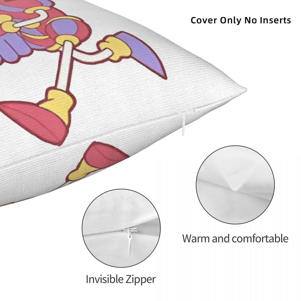 Pomni The Amazing Digital Circus Pillow Cases Cushion Covers  Decorative Throw Pillow Case Cover for Sofa