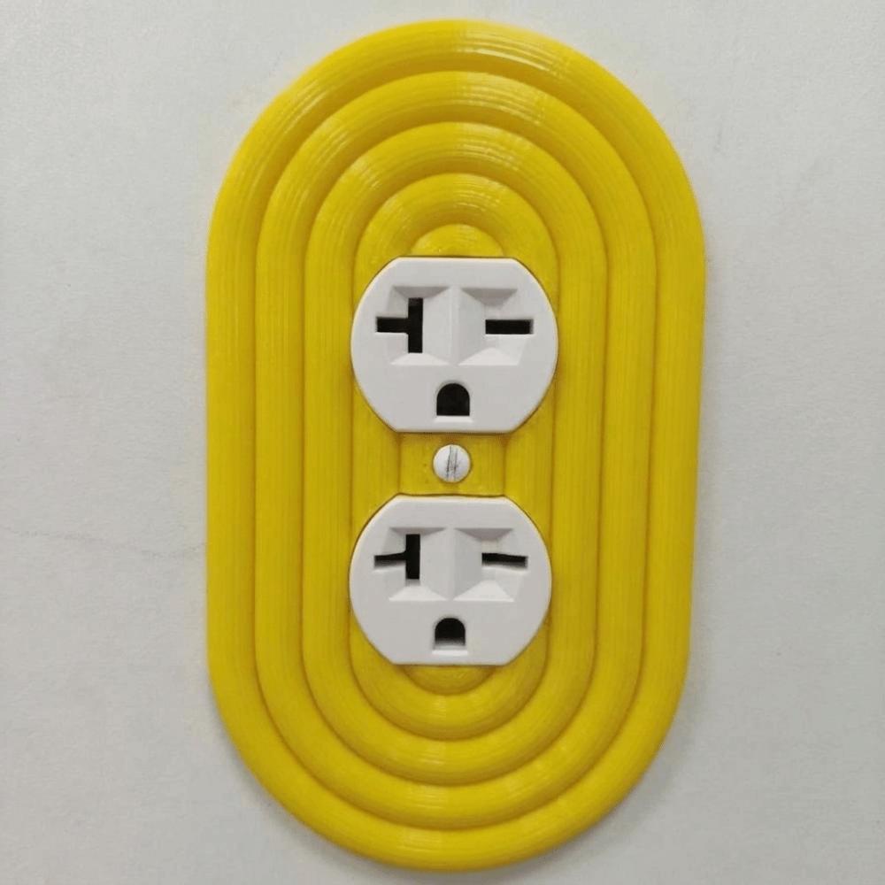 Smooth Durable Material Wall Switch Panel Modern Striped Pattern Wall Switch Cover Kitchen