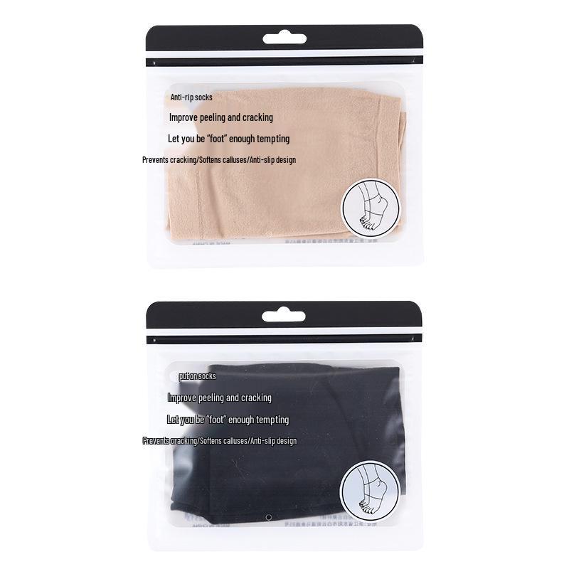 Moisturizing Silicone Heel & Toe Protector Socks for Cracked Skin Relief
