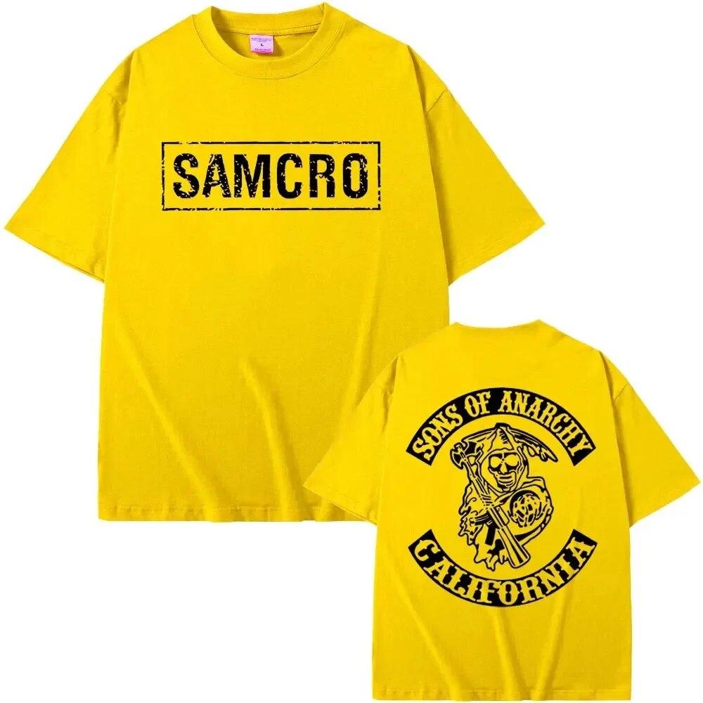 Sons of Anarchy SAMCRO Print T-shirt Unisex Women Trend Hip Hop Rock Oversized Short Sleeve Tee Summer Cotton T Shirts Clothes Tops