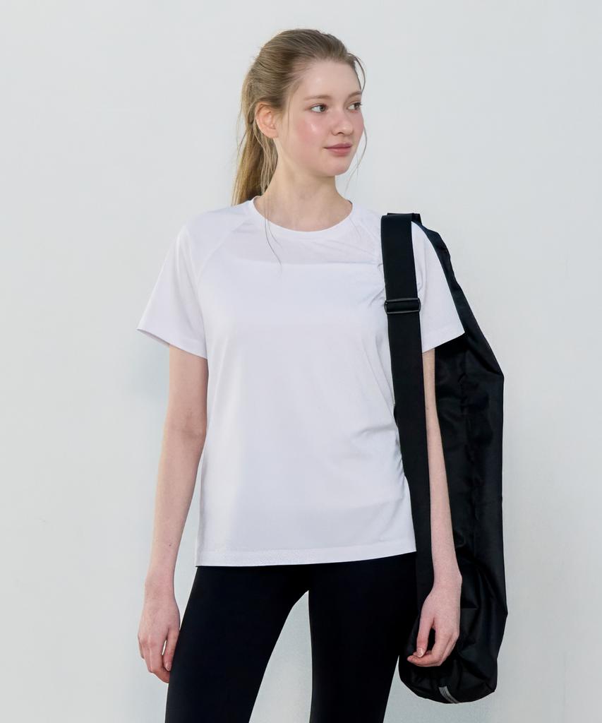 Basic House Women'S Cool Breeze Raglan Round Short Sleeve T-Shirt White Lzts3223 (Type A)