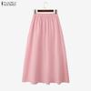 ZANZEA Women Summer Fashion Lace Crochet Patchwork Casual Long Skirts