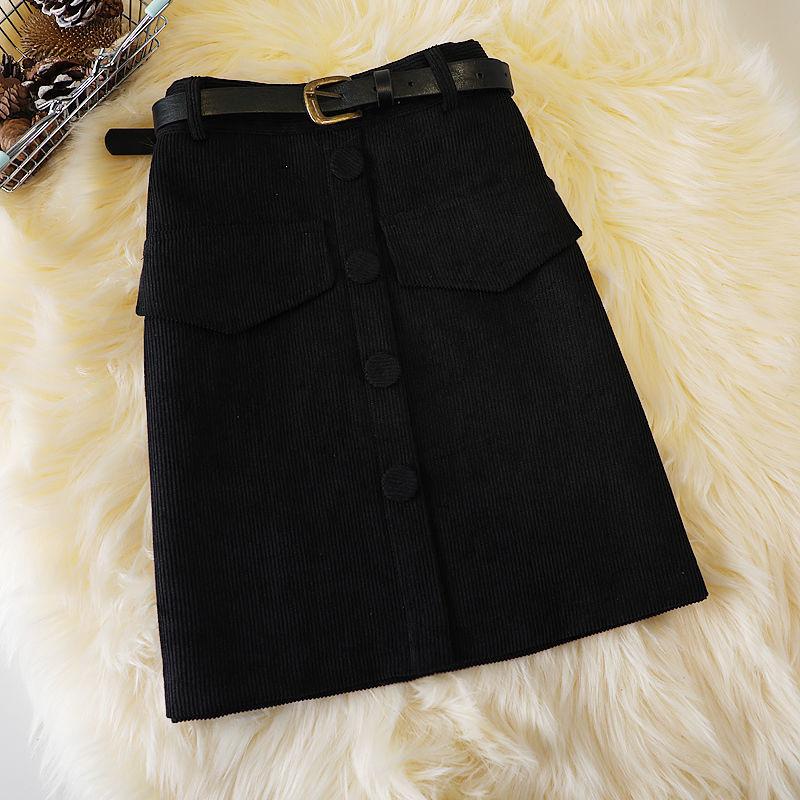 Women Trend Casual Corduroy Short Skirts Woman High Waist Korean Fashion Mini Skirt Female