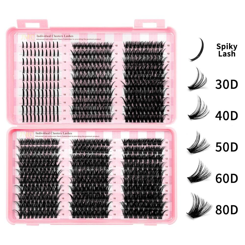 9-16mm Length False Eyelashes Natural Look Wispy Style DIY Lash Extension Kit Fluffy Clusters Volume Fans Fake Eyelash