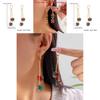 Christmas Ball Fringe Earrings With Heart Gingerbread Accents For Holiday Fashion