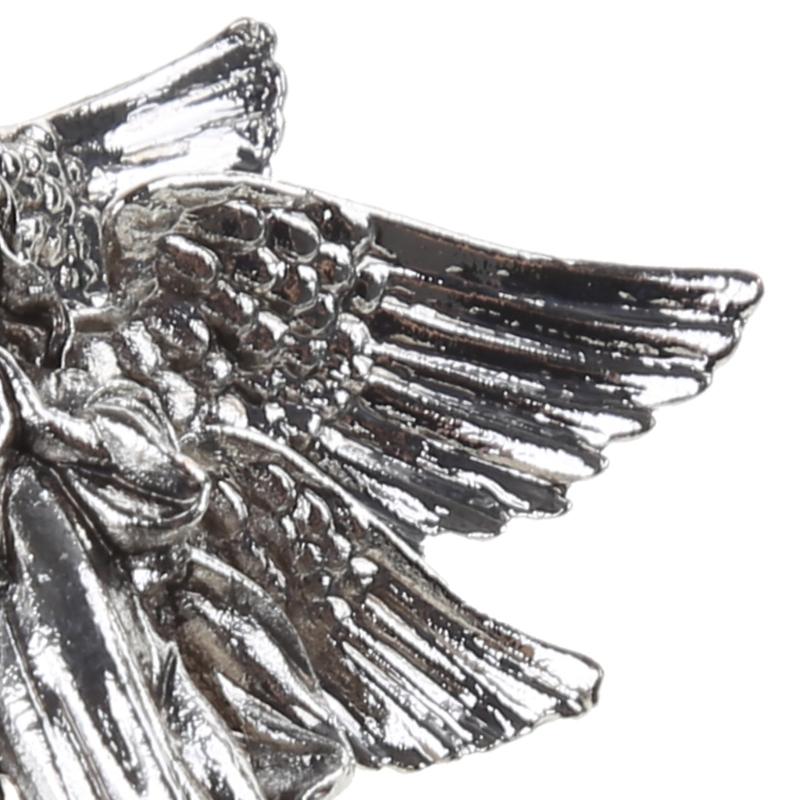 Antique Silver Angel Charm Pendant for DIY Jewelry Making Necklace Bracelet Handcraft Works Distressed Angels 6 Wings