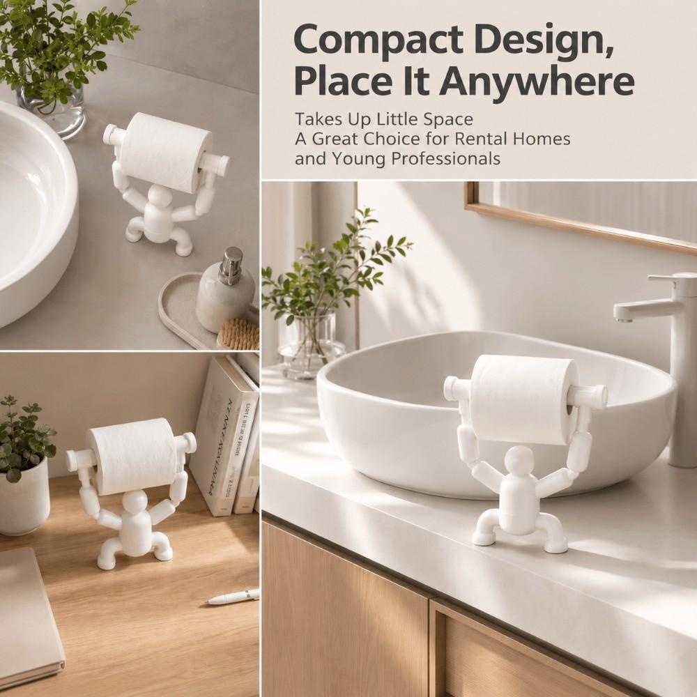 Detachable Weightlifter Toilet Roll Holder Multi-functional Storage Rack Home Decoration