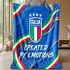 Italy Football Printed Flannel Blanket Skin Friendly Warm Decorative Throw for Indoor Couch Bed Daily Use