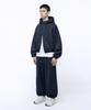 PRINOAR String Single-Pleat Wide Pants - Navy