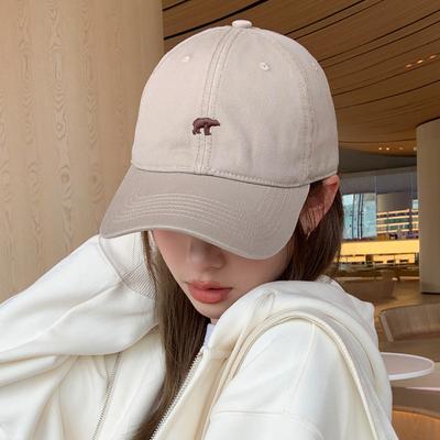 Spring and Autumn Hat Women's Cotton Embroidered Baseball Cap Casual Versatile Summer Sunscreen Face Peaked Cap