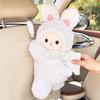 Tissue Box For Car Cartoon Backseat Napkin Dispenser Plush Car Paper Boxes For Truck RV Headrest Visor Console Armrest Desktop