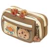 Capybara Pencil Case Large Capacity Multi-Layer Cute Stationery Bag for School Girls Kids Pen Pouch Organizer