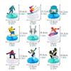 Ski Birthday Party Decorations 9 Pieces Sport Skier Decor Skiing Birthday Decoration Honeycomb Centerpieces for Home Table