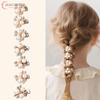 10 PZ Bottoni di Perle di Cristallo a Forma di Fiore Scintillante Fermagli per Capelli con Perle Copricapo Clip Bottoni con Strass