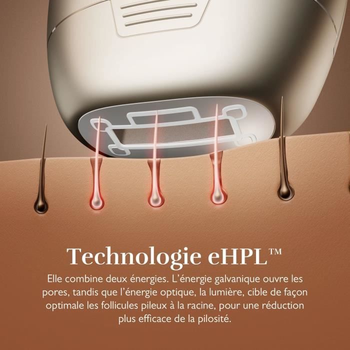 SILK'N 7 pulsed light epilator - Double lamp with rotating head - 600,000 flashes - 3 zone tips