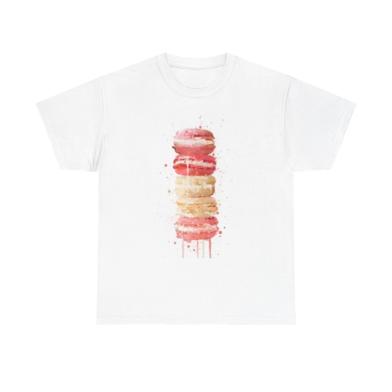 

Macaroon Graphic T Shirt Funny Foodie Snack Unisex Heavy Cotton Tee S