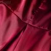 ZANZEA Damen Casual Rundhals Einfarbig 3/4-Ärmel Satin Kleid