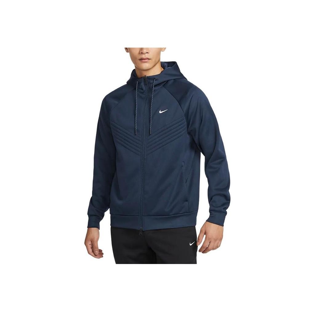 Nike Therma-Fit Outdoor Casual Sports Hooded Zip Jacket Men Jackets Obsidian FZ1108-451