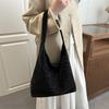 Retro leopard print bag women's winter new fashionable largecapacity shoulder underarm bag casual tote bag