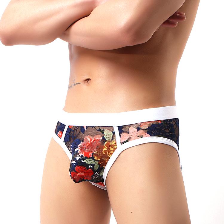Ropa interior masculina Encaje transpirable Triángulo Estampado floral  Calzoncillos transparentes comprar a buen precio — entrega gratuita,  reseñas reales con fotos — Joom