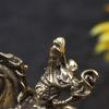 Brass God Of Wealth Riding Horse Guan Gong Statue Home Decoration Accessories