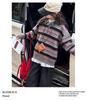 Girls' Striped Knitted Polo Sweater - Autumn/Winter 2025 Fashion Pullover for Kids