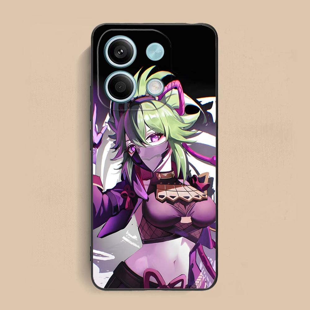 Game GI Kuki Shinobu Mobile Phone Case for Xiaomi Redmi 15 14 13 12 A5 3 2 1 C Plus 4G 5G Colorful Printing Cover Luxury Cover